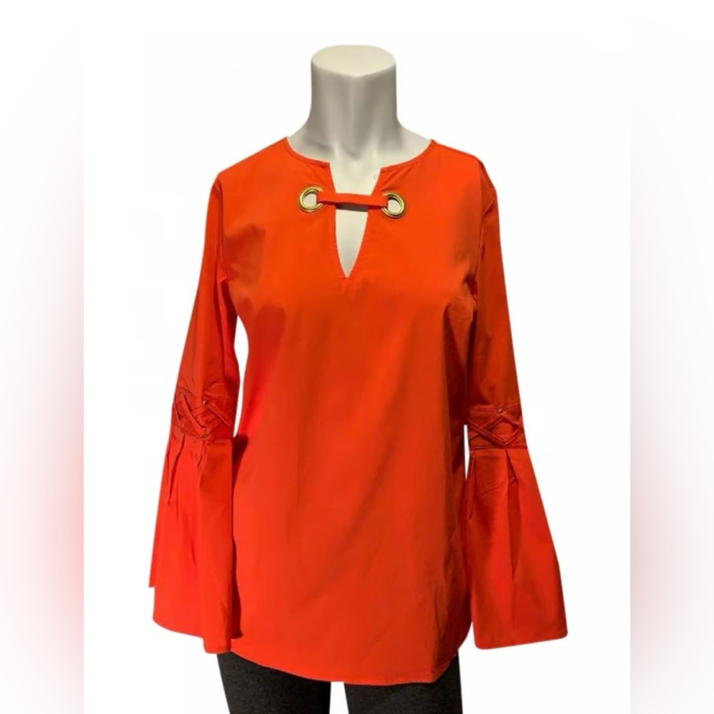 Michael Kors Orange Bell Sleeve Tunic Size M